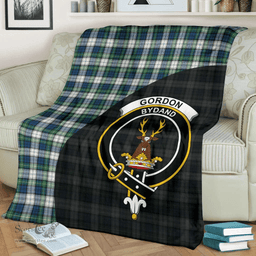 Scottish Gordon Dress Ancient Clan Tartan Blanket - Wave Style Scottish Plaid Tartan Plaid