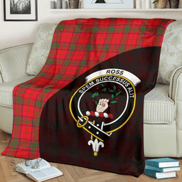 Scottish Ross Modern Clan Tartan Blanket - Wave Style Scottish Plaid Tartan Plaid