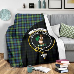 Scottish Watson Ancient Clan Tartan Blanket - Wave Style Scottish Plaid Tartan Plaid