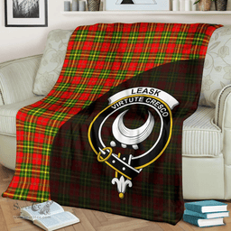 Scottish Leask Clan Tartan Blanket - Wave Style Scottish Plaid Tartan Plaid