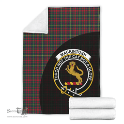 Scottish MacKintosh Hunting Modern Clan Tartan Blanket - Wave Style Scottish Plaid Tartan Plaid