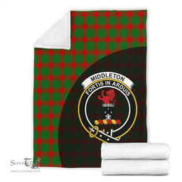 Scottish Middleton Modern Clan Tartan Blanket - Wave Style Scottish Plaid Tartan Plaid