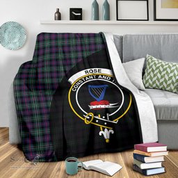 Scottish Rose Hunting Modern Clan Tartan Blanket - Wave Style Scottish Plaid Tartan Plaid