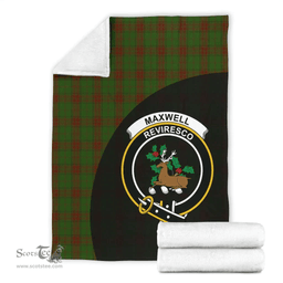Scottish Maxwell Hunting Clan Tartan Blanket - Wave Style Scottish Plaid Tartan Plaid