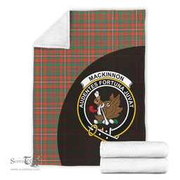 Scottish MacKinnon Ancient Clan Tartan Blanket - Wave Style Scottish Plaid Tartan Plaid