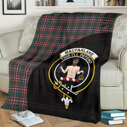 Scottish MacFarlane Hunting Modern Clan Tartan Blanket - Wave Style Scottish Plaid Tartan Plaid