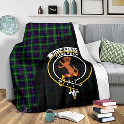 Scottish Sutherland Modern Clan Tartan Blanket - Wave Style Scottish Plaid Tartan Plaid