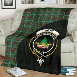 Scottish Gayre Clan Tartan Blanket - Wave Style Scottish Plaid Tartan Plaid