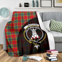 Scottish MacLean of Duart Modern Clan Tartan Blanket - Wave Style Scottish Plaid Tartan Plaid