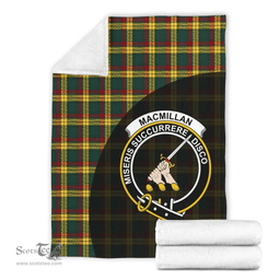 Scottish MacMillan Old Modern Clan Tartan Blanket - Wave Style Scottish Plaid Tartan Plaid