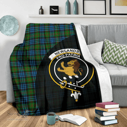 Scottish Newlands of Lauriston Clan Tartan Blanket - Wave Style Scottish Plaid Tartan Plaid