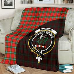 Scottish MacLaine of Loch Buie Clan Tartan Blanket - Wave Style Scottish Plaid Tartan Plaid