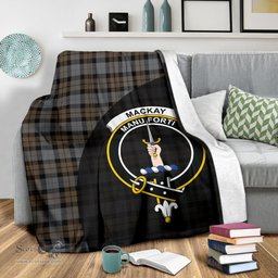Scottish MacKay Weathered Clan Tartan Blanket - Wave Style Scottish Plaid Tartan Plaid