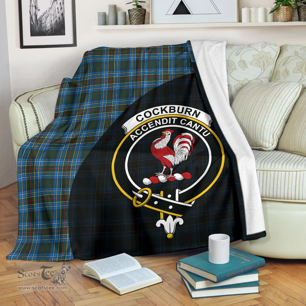 Scottish Cockburn Modern Clan Tartan Blanket - Wave Style Scottish Plaid Tartan Plaid