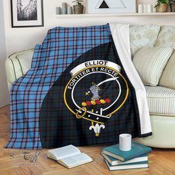 Scottish Elliot Ancient Clan Tartan Blanket - Wave Style Scottish Plaid Tartan Plaid