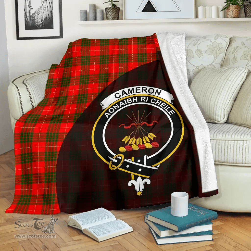 Scottish Cameron Modern Clan Tartan Blanket - Wave Style Scottish Plaid Tartan Plaid