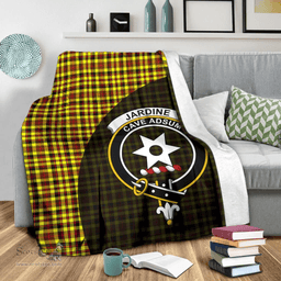 Scottish Jardine Clan Tartan Blanket - Wave Style Scottish Plaid Tartan Plaid