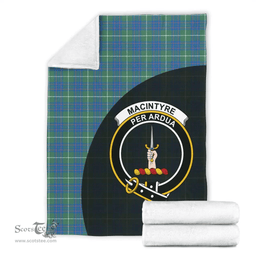 Scottish MacIntyre Hunting Ancient Clan Tartan Blanket - Wave Style Scottish Plaid Tartan Plaid