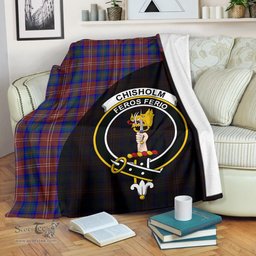 Scottish Chisholm Hunting Modern Clan Tartan Blanket - Wave Style Scottish Plaid Tartan Plaid