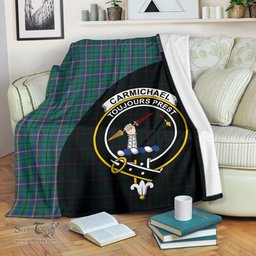 Scottish Carmichael Ancient Clan Tartan Blanket - Wave Style Scottish Plaid Tartan Plaid