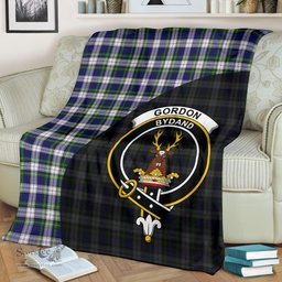 Scottish Gordon Dress Modern Clan Tartan Blanket - Wave Style Scottish Plaid Tartan Plaid