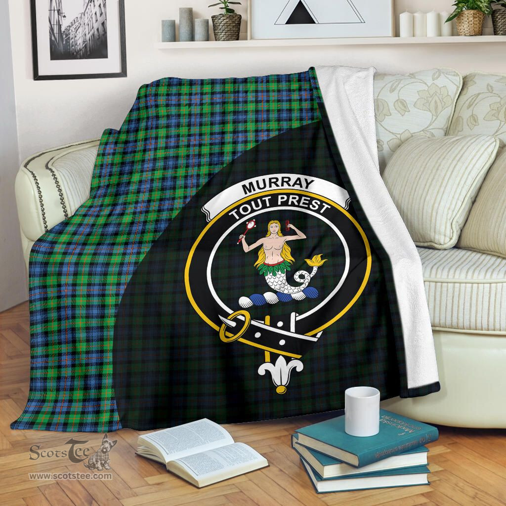 Scottish Murray of Atholl Ancient Clan Tartan Blanket - Wave Style Scottish Plaid Tartan Plaid