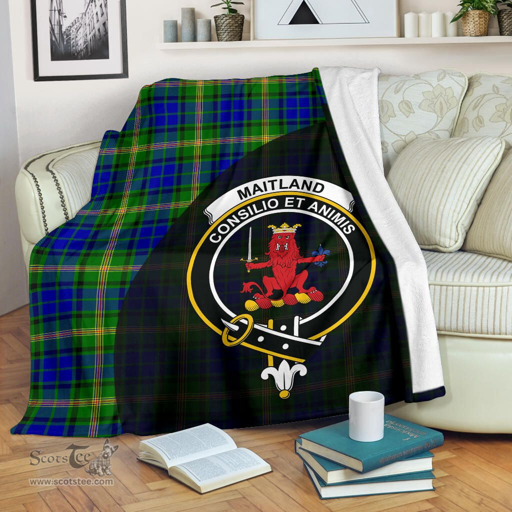 Scottish Maitland Clan Tartan Blanket - Wave Style Scottish Plaid Tartan Plaid