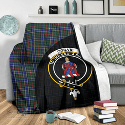 Scottish Ogilvie Hunting Modern Clan Tartan Blanket - Wave Style Scottish Plaid Tartan Plaid