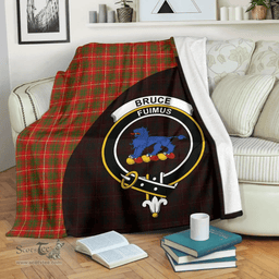 Scottish Bruce Modern Clan Tartan Blanket - Wave Style Scottish Plaid Tartan Plaid