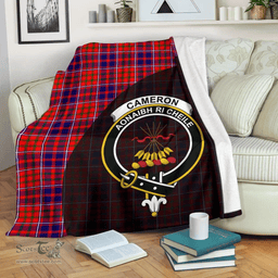 Scottish Cameron of Lochiel Modern Clan Tartan Blanket - Wave Style Scottish Plaid Tartan Plaid