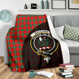 Scottish MacLaine of Loch Buie Clan Tartan Blanket - Wave Style Scottish Plaid Tartan Plaid