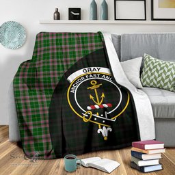 Scottish Gray Hunting Clan Tartan Blanket - Wave Style Scottish Plaid Tartan Plaid