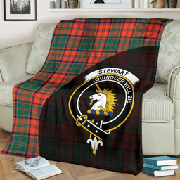Scottish Stewart of Appin Ancient Clan Tartan Blanket - Wave Style Scottish Plaid Tartan Plaid