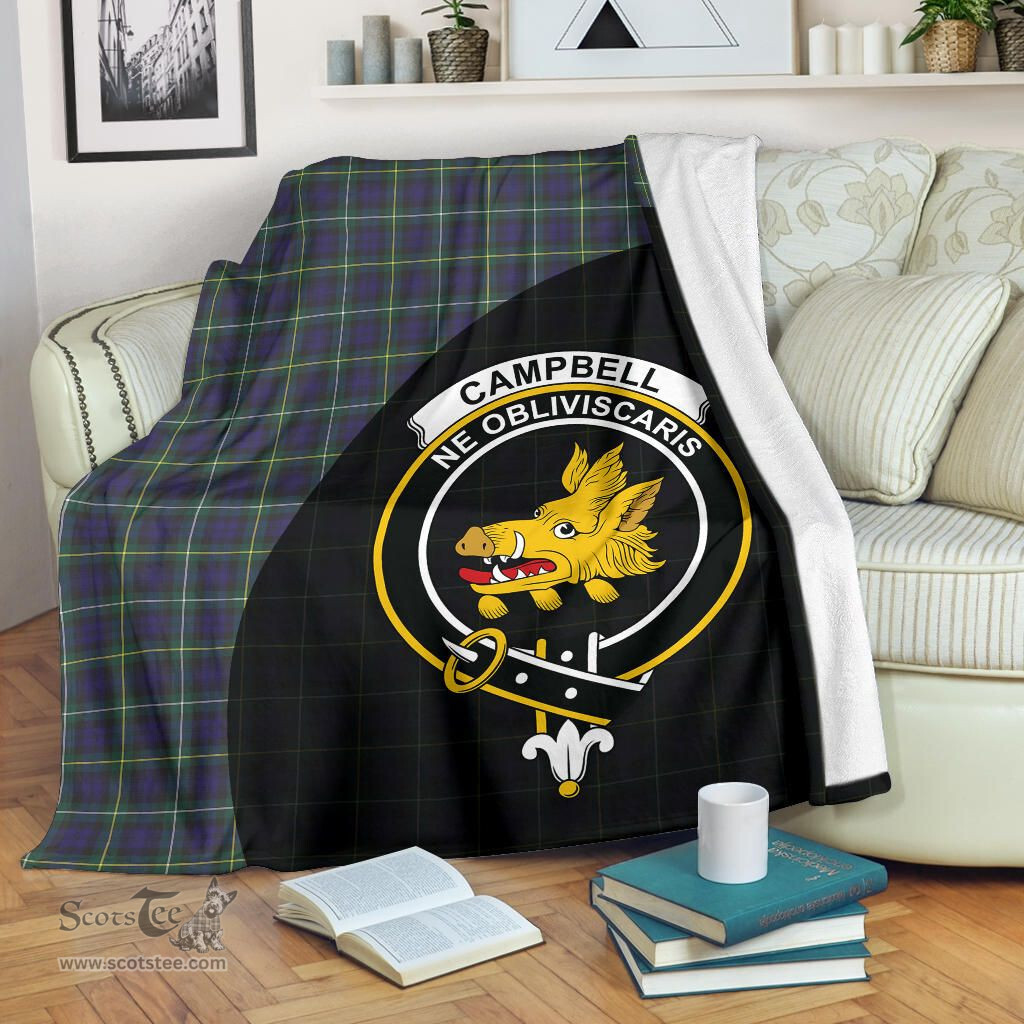 Scottish Campbell Argyll Modern Clan Tartan Blanket - Wave Style Scottish Plaid Tartan Plaid
