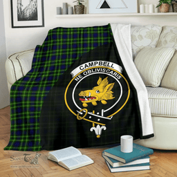Scottish Campbell of Breadalbane Modern Clan Tartan Blanket - Wave Style Scottish Plaid Tartan Plaid