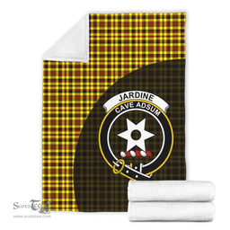 Scottish Jardine Clan Tartan Blanket - Wave Style Scottish Plaid Tartan Plaid