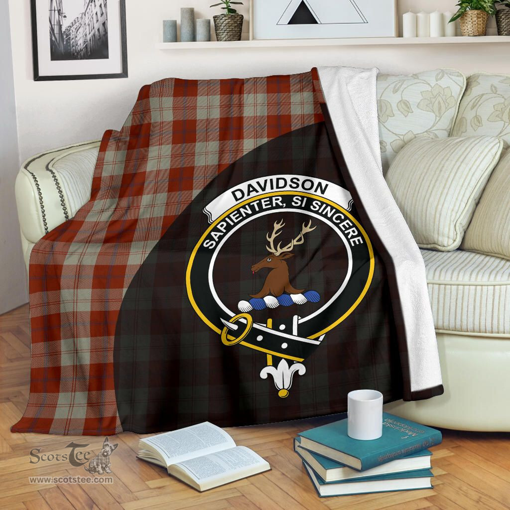 Scottish Davidson Dress Dancers Clan Tartan Blanket - Wave Style Scottish Plaid Tartan Plaid