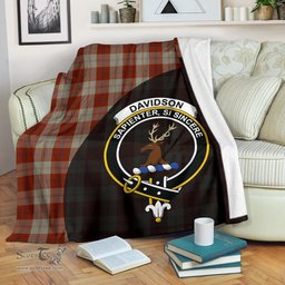 Scottish Davidson Dress Dancers Clan Tartan Blanket - Wave Style Scottish Plaid Tartan Plaid