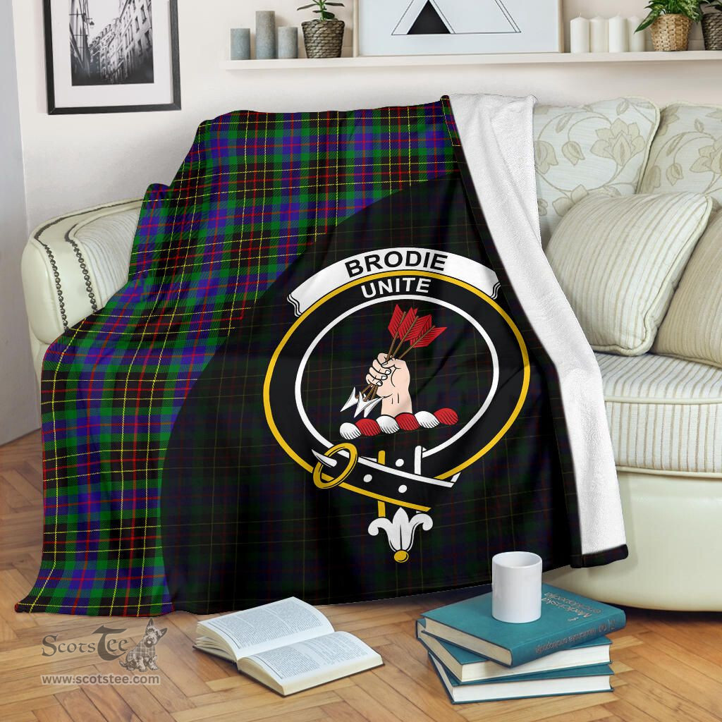 Scottish Brodie Hunting Modern Clan Tartan Blanket - Wave Style Scottish Plaid Tartan Plaid