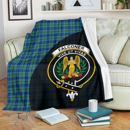 Scottish Falconer Clan Tartan Blanket - Wave Style Scottish Plaid Tartan Plaid