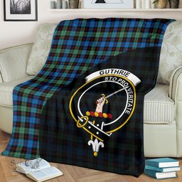 Scottish Guthrie Ancient Clan Tartan Blanket - Wave Style Scottish Plaid Tartan Plaid