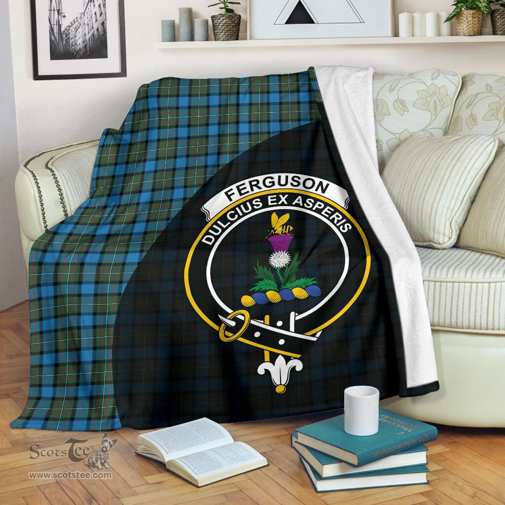 Scottish Fergusson Ancient Clan Tartan Blanket - Wave Style Scottish Plaid Tartan Plaid