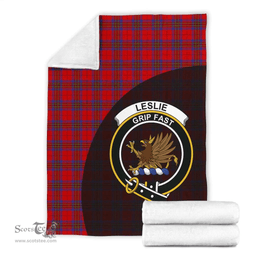 Scottish Leslie Modern Clan Tartan Blanket - Wave Style Scottish Plaid Tartan Plaid