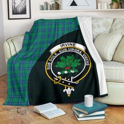 Scottish Irvine Ancient Clan Tartan Blanket - Wave Style Scottish Plaid Tartan Plaid