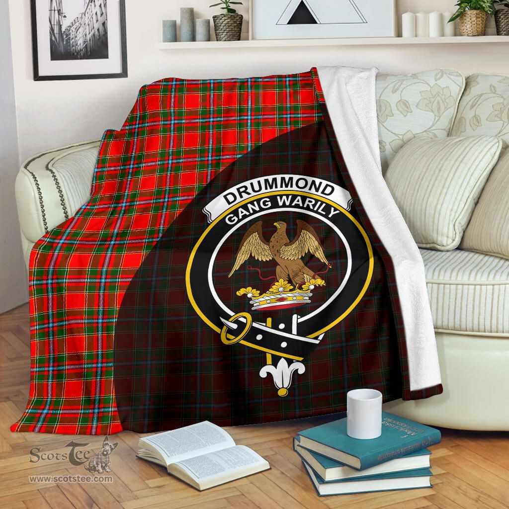 Scottish Drummond of Perth Clan Tartan Blanket - Wave Style Scottish Plaid Tartan Plaid