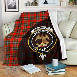 Scottish Drummond of Perth Clan Tartan Blanket - Wave Style Scottish Plaid Tartan Plaid