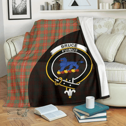 Scottish Bruce Ancient Clan Tartan Blanket - Wave Style Scottish Plaid Tartan Plaid