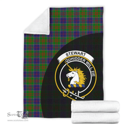 Scottish Stewart of Appin Hunting Modern Clan Tartan Blanket - Wave Style Scottish Plaid Tartan Plaid