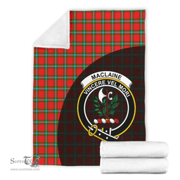 Scottish MacLaine of Loch Buie Clan Tartan Blanket - Wave Style Scottish Plaid Tartan Plaid