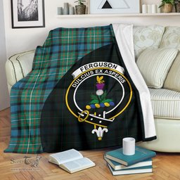 Scottish FERGUSON ANCIENT Clan Tartan Blanket - Wave Style Scottish Plaid Tartan Plaid